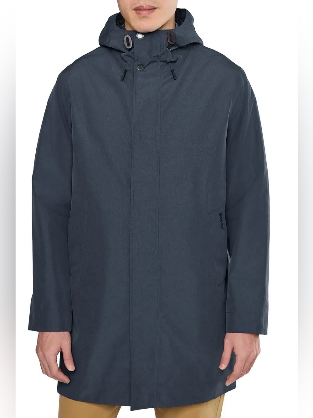 Barbour Men’s Rokig Hooded Waterproof Mac/Jacket. NWTs. Dark Navy. XXL.